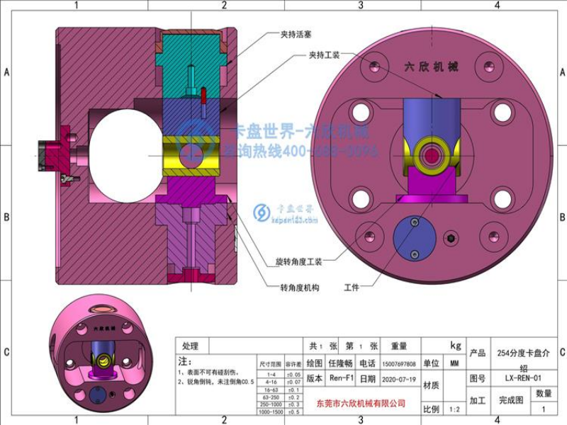 分度卡盤(pán)的工作原理